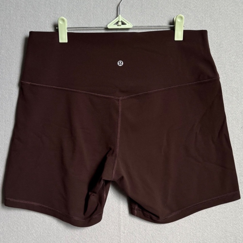 Lululemon Align High Rise Short 6" Women 14 Sequoia Nulu Workout Yoga Athleisure